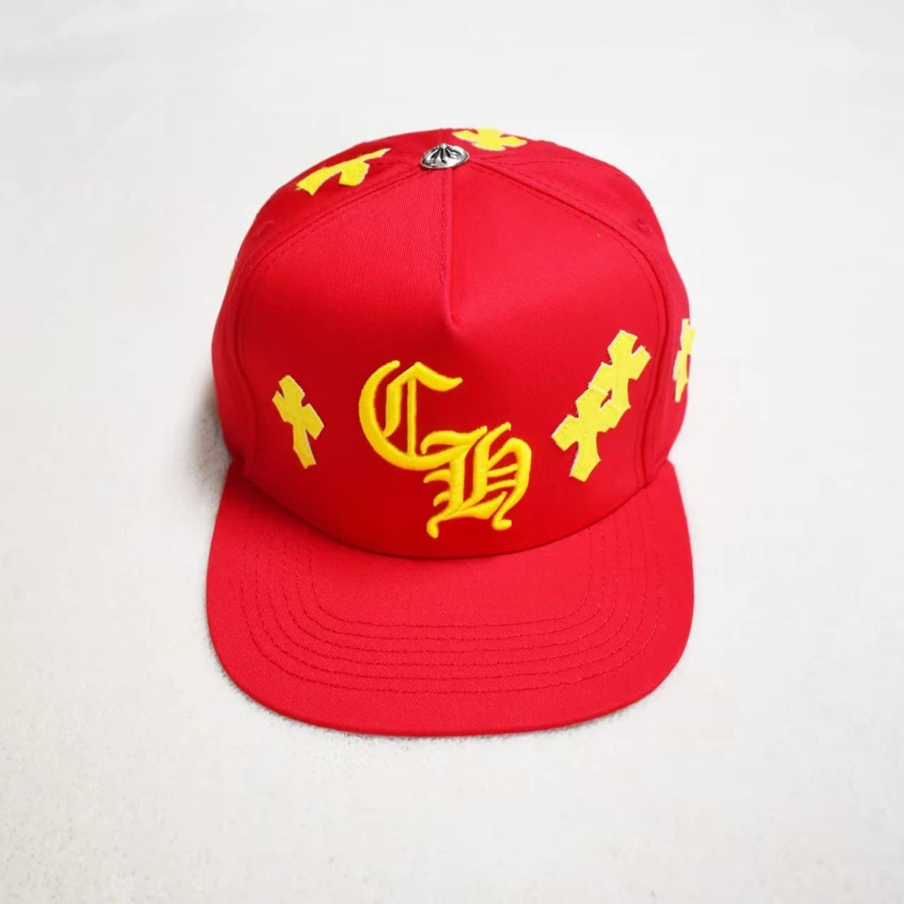 Chrome Hearts Snapback Cap Cross & CH Logo Embroidery