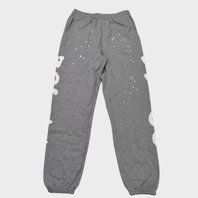 Sp5der Jogger Pants Star Print — Sp37 - Beluga Gray