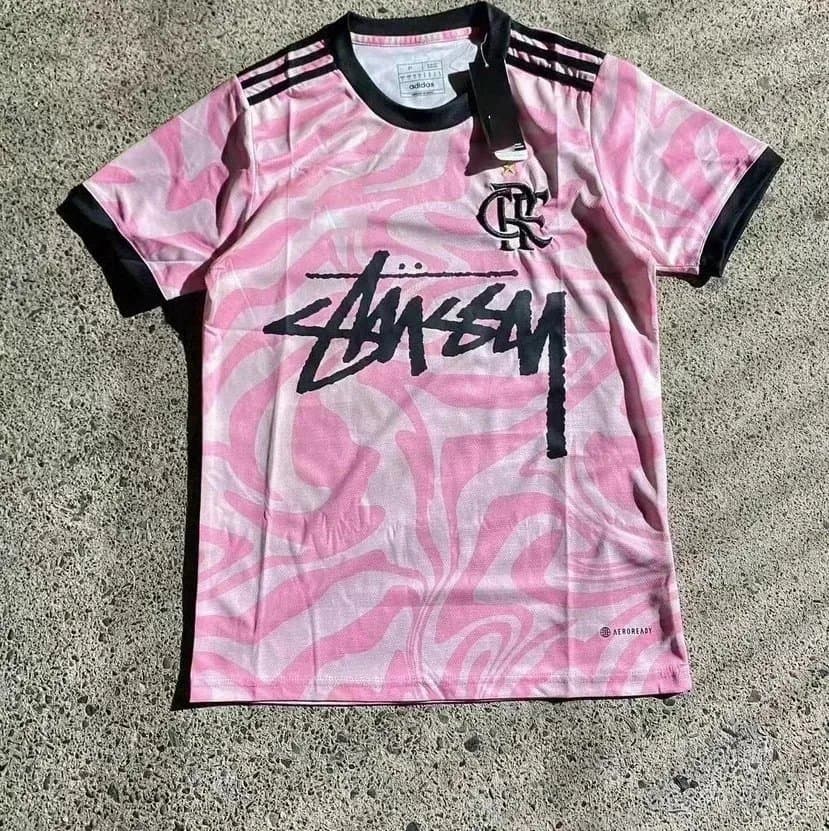 Adidas × Stüssy Flamengo x Stussy Jersey Pink Marble