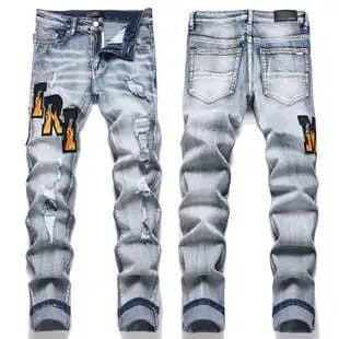 Balenciaga Distressed Jeans Logo Patch — 40