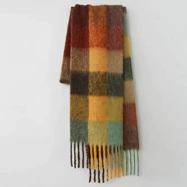 Maison Margiela Checkered Scarf Multi-Color Patchwork