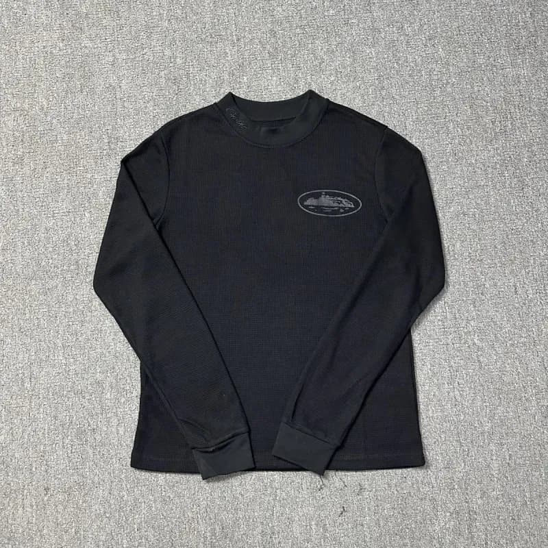 T-Shirt Corteiz Script Logo — 733黑色