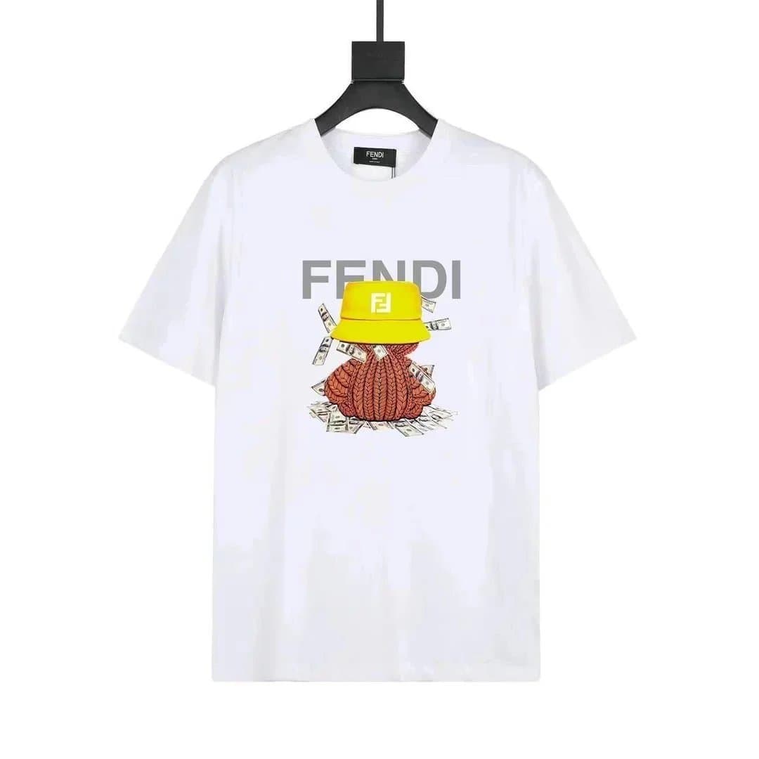 Fendi Graphic T-Shirt Money Bag Print