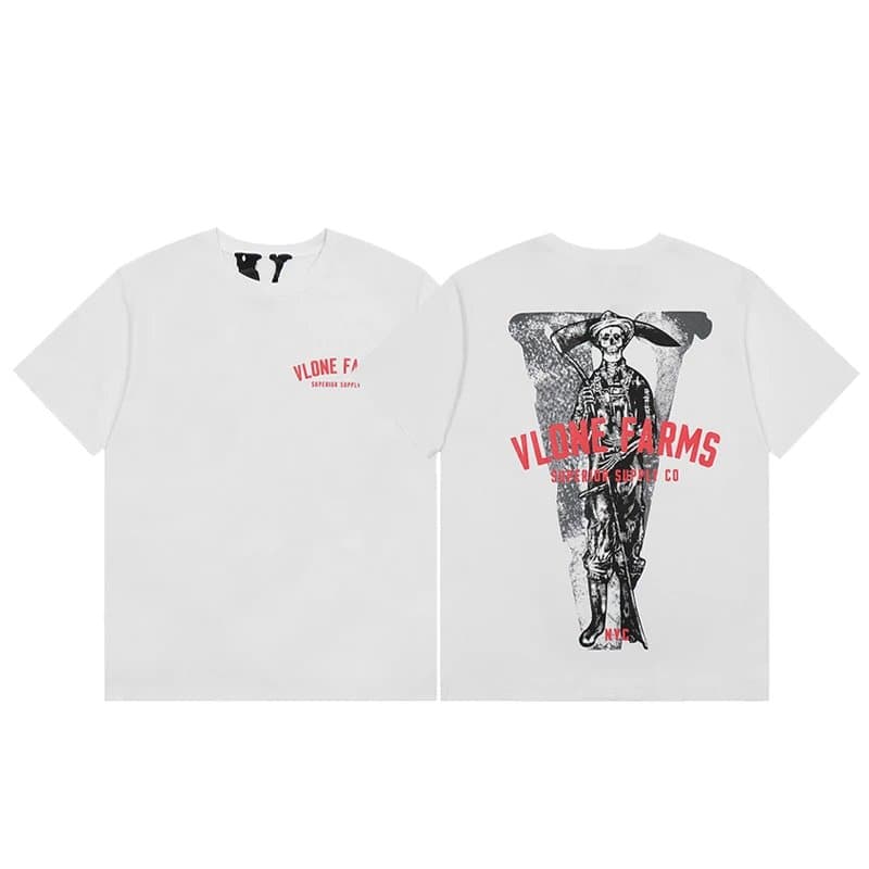 Off-White Graphic Tee Vlone Farms Print