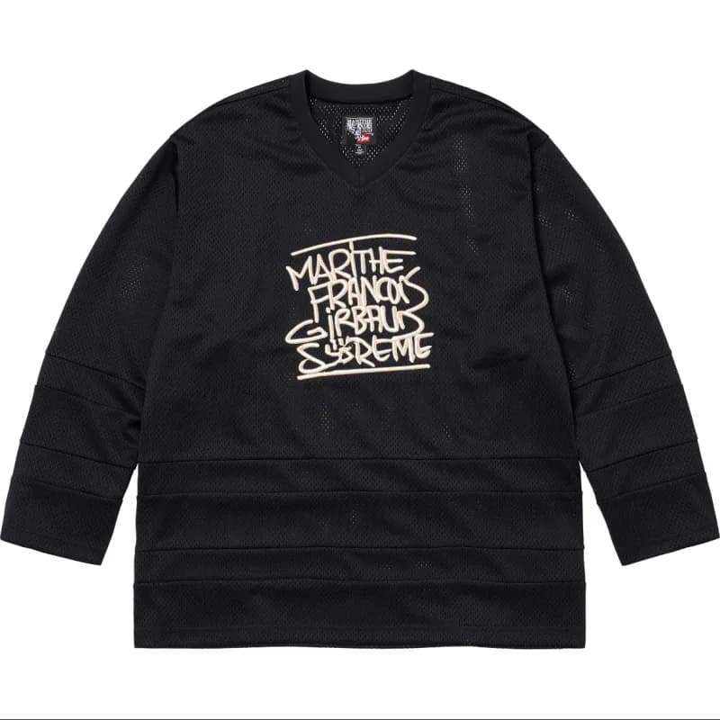 Supreme Mesh Hockey Jersey Marithe Francois Girbaud Logo
