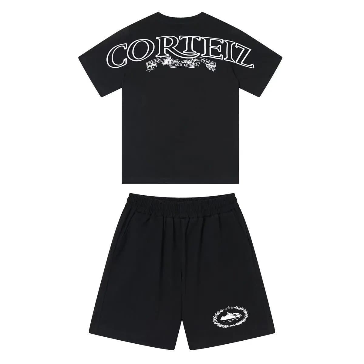 Hellstar Flame Graphic Set Washed Grey — Corteiz set （黑色）