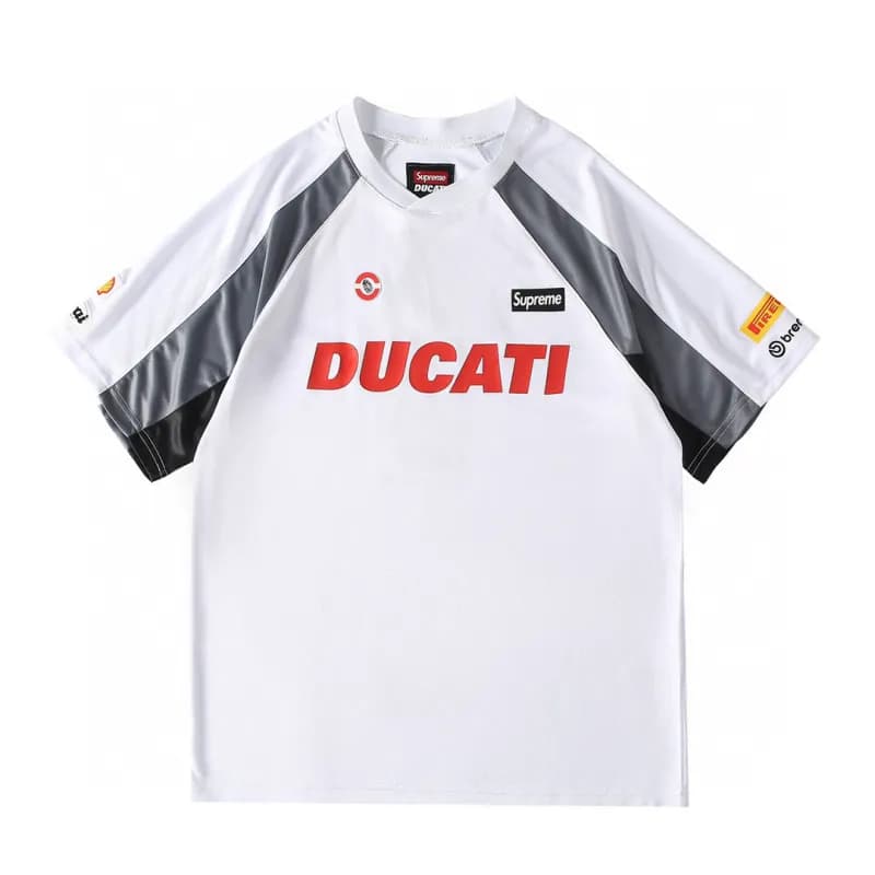 Supreme Ducati Racing Tee White/Grey/Red
