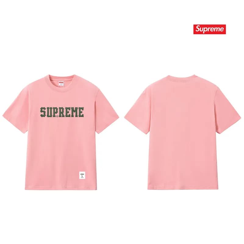 Supreme T-Shirt Graffiti Logo — S305粉色