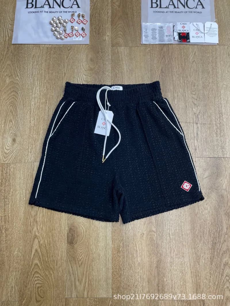 Embroidered Shorts Diamond Pattern