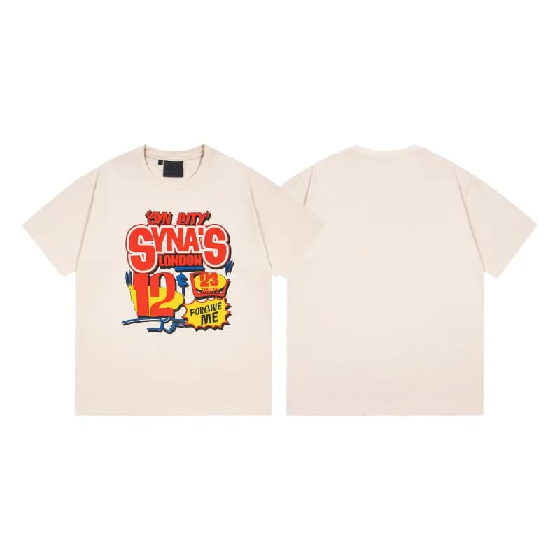 Corteiz T-Shirt & Shorts Set Spray Paint Logo — D30杏色