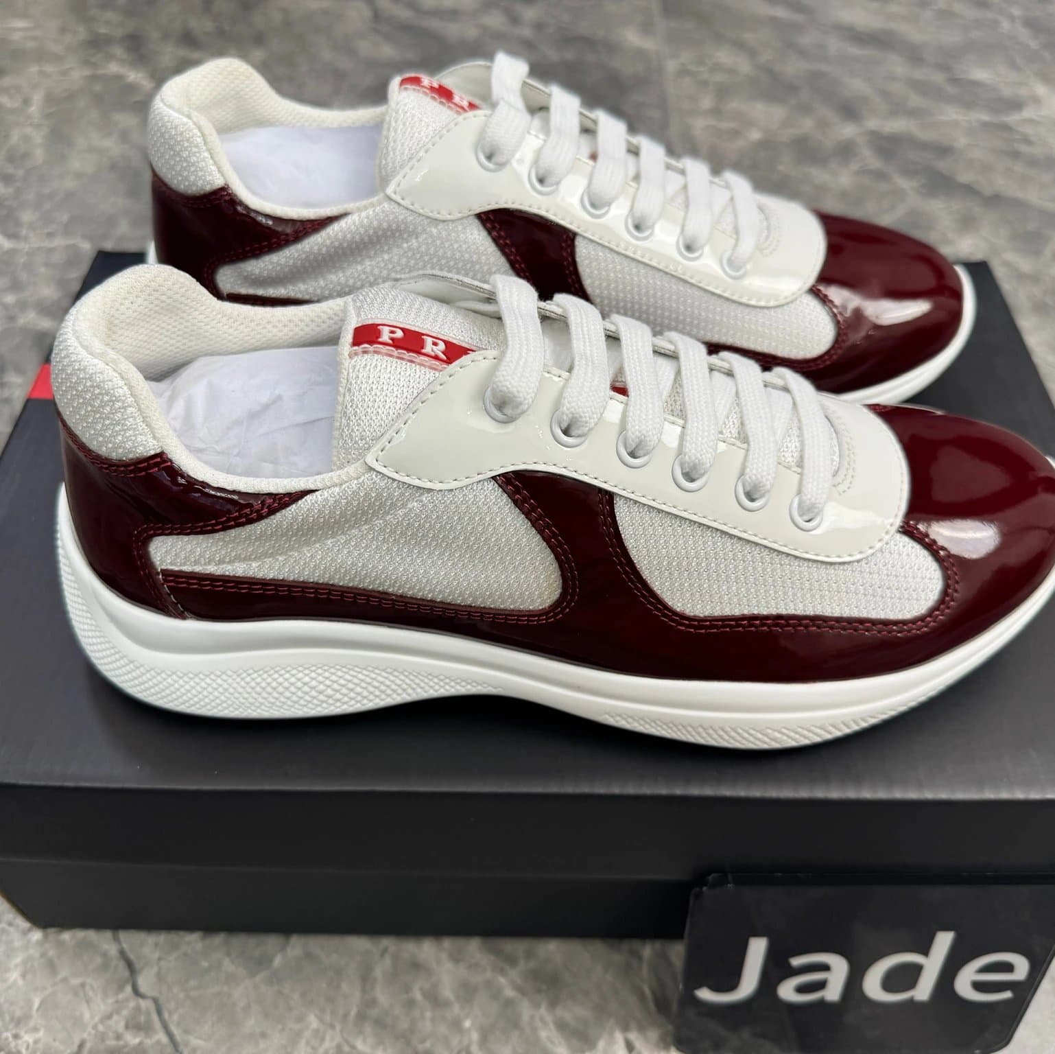 Prada Linea Rossa Sneaker Tangerine/Silver — K14
