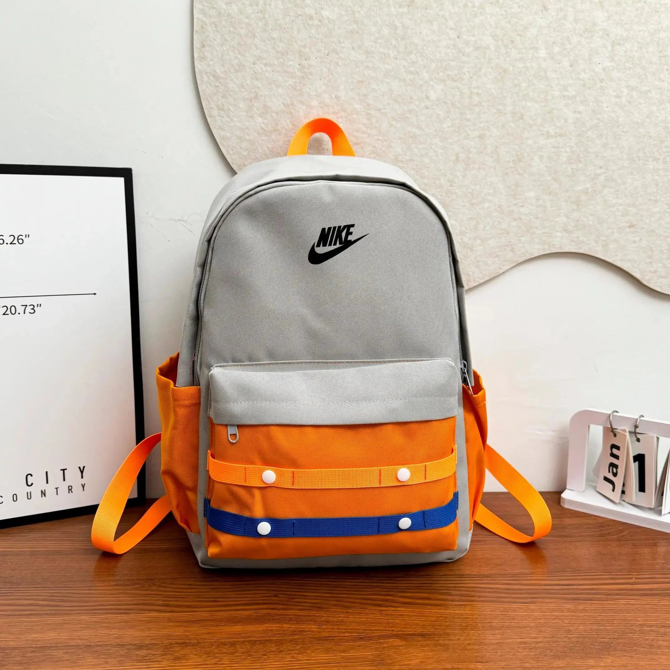 Nike Backpack Grey Orange Blue