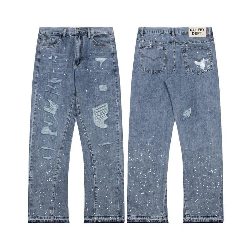 Levi's Flared Jeans Patchwork Distressed — G42蓝色【2号】