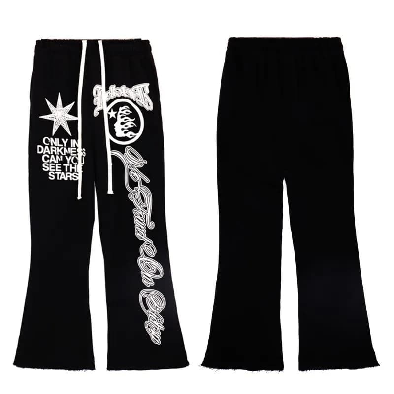 Broken Planet Flared Sweatpants Only In Darkness Graphic