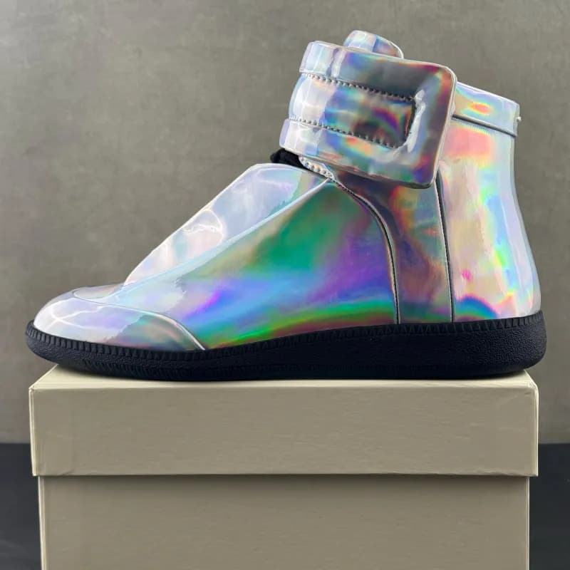 Maison Margiela Future Sneaker Crinkled Wax Leather — 镭射高帮（定制款需要10天发货）