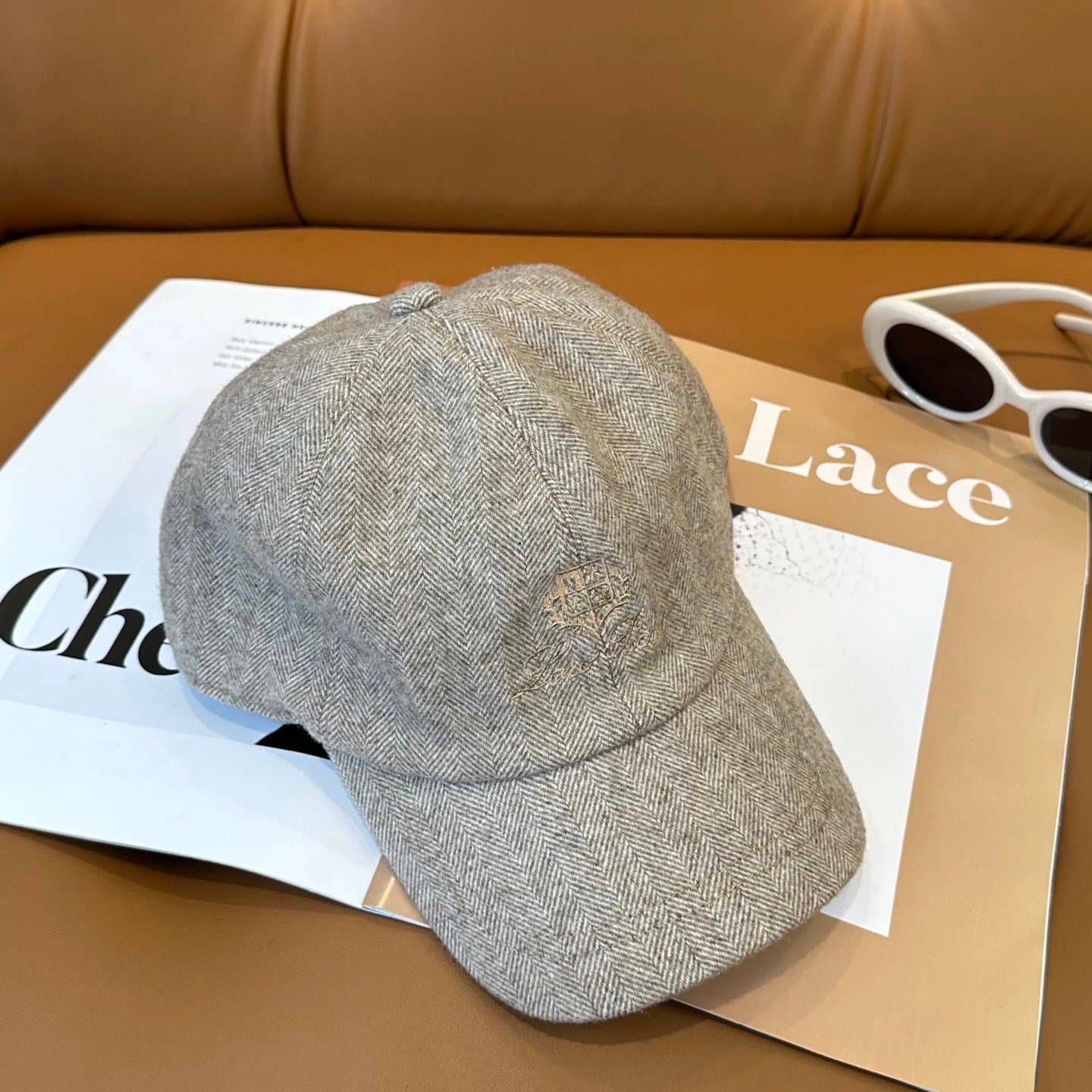 Chrome Hearts Denim Baseball Cap Distressed Logo — 3