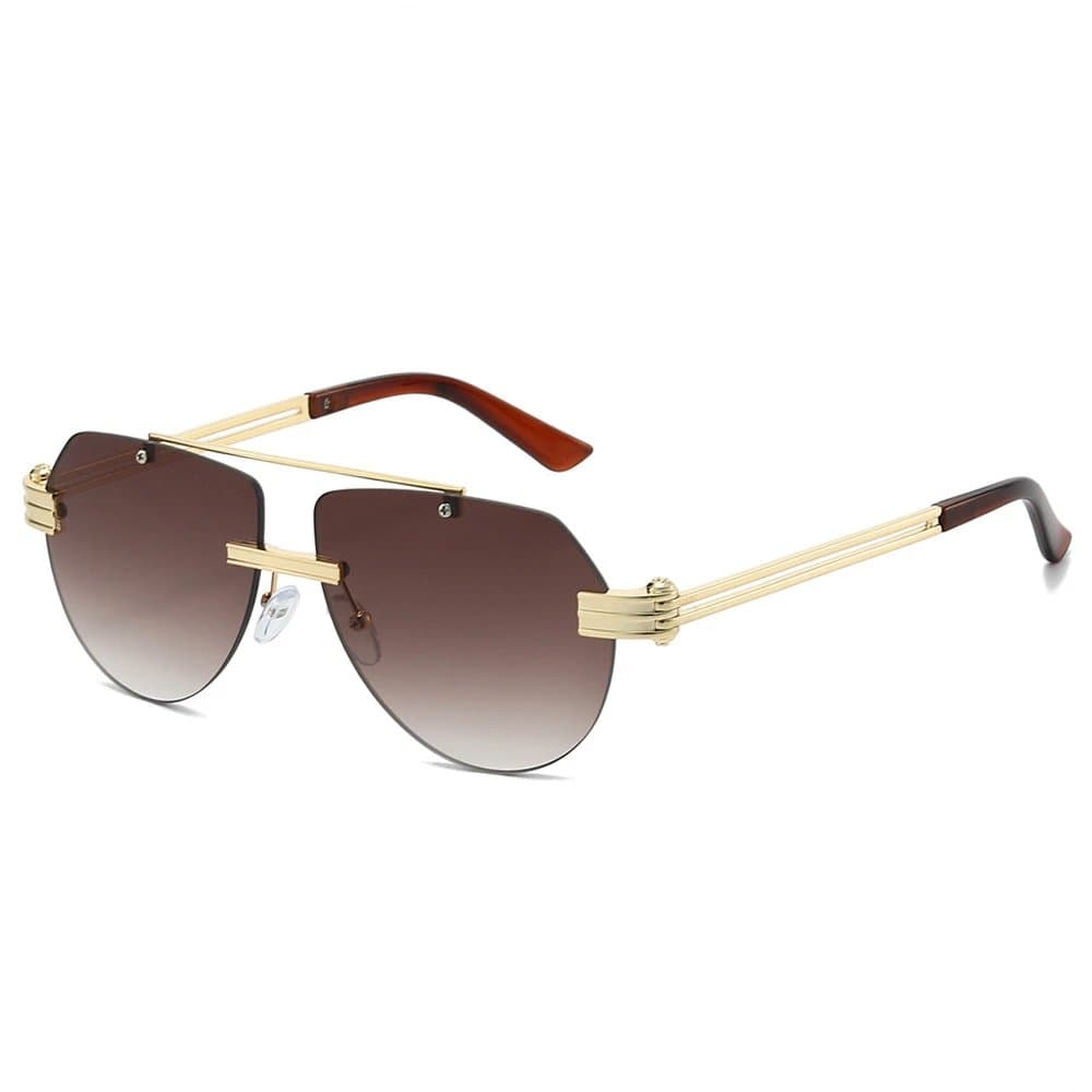 Chrome Hearts Aviator Sunglasses Rimless Gradient Lens