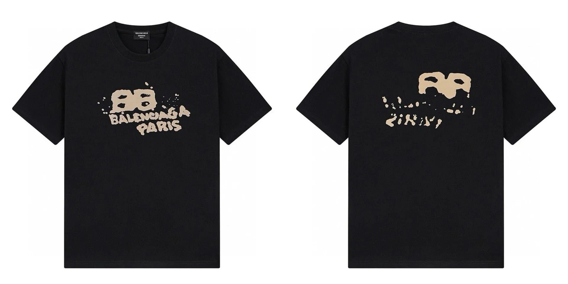 Balenciaga Logo T-Shirt Black Script — 33