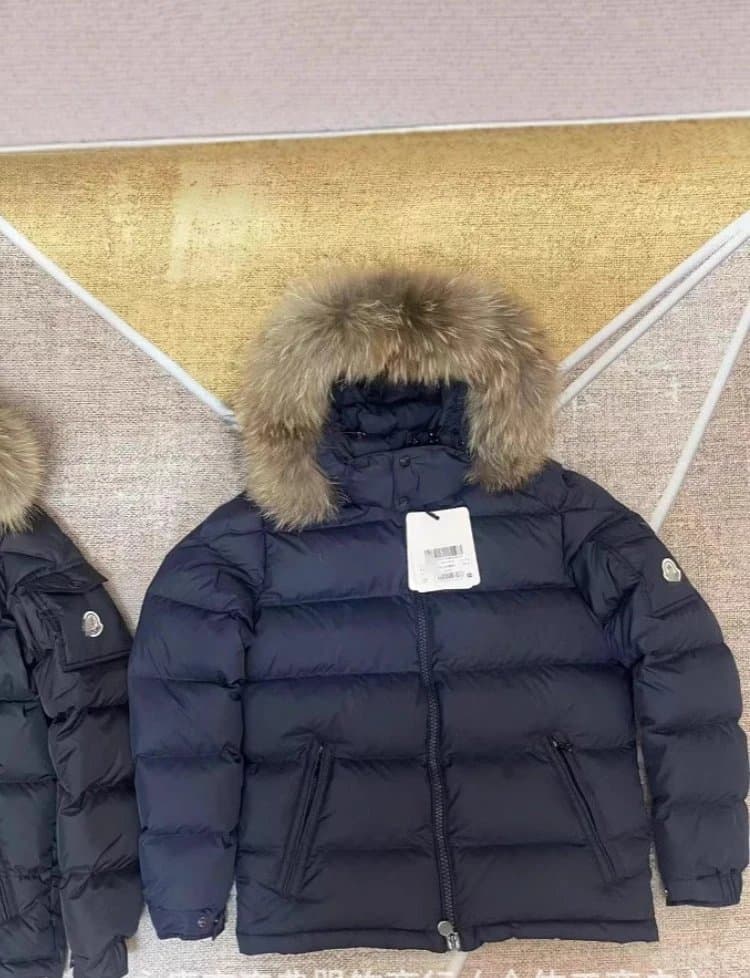 Moncler Down Jacket Fur Trim Hood