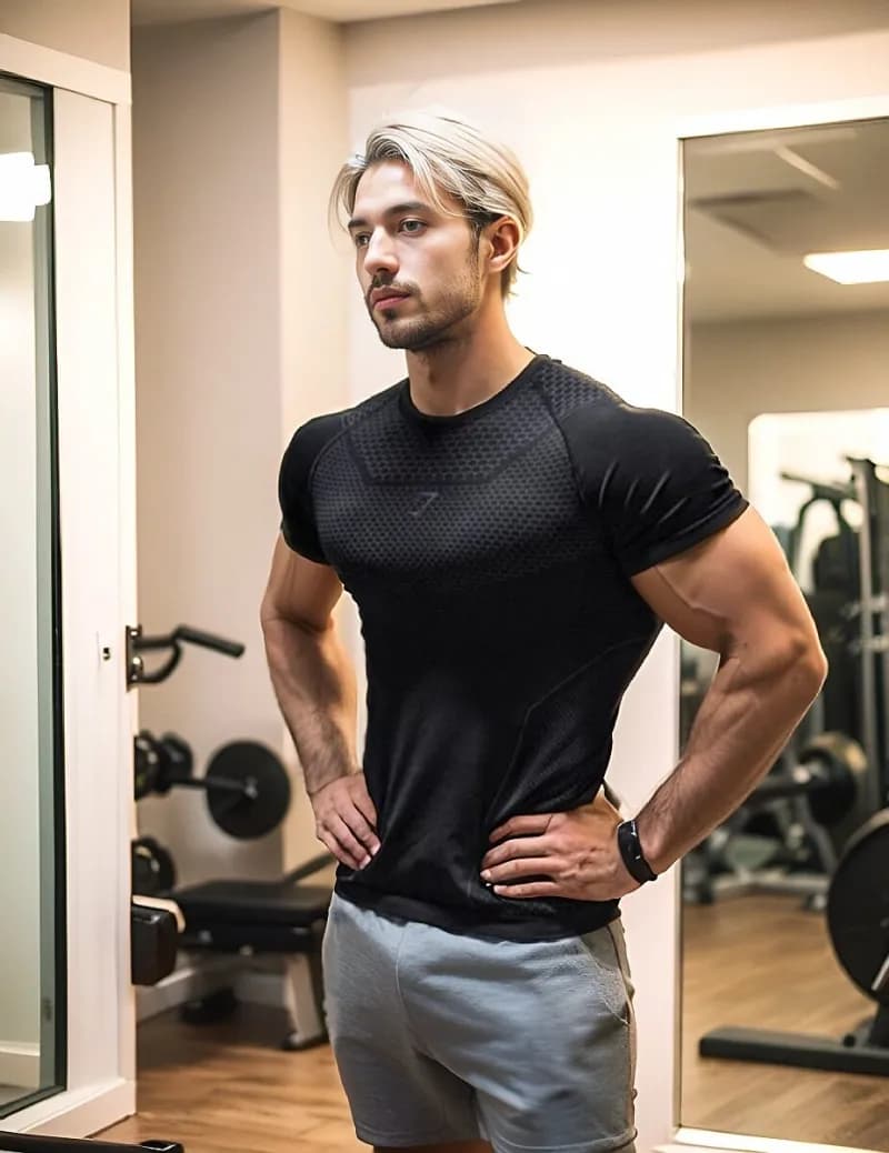 Lululemon Hooded Performance Top Hex Mesh — 4.0黑色短袖