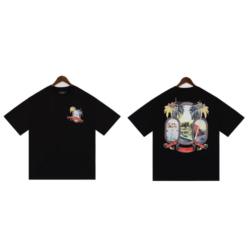 Amiri Graphic Tee Eagle Flame Print — 2267 black