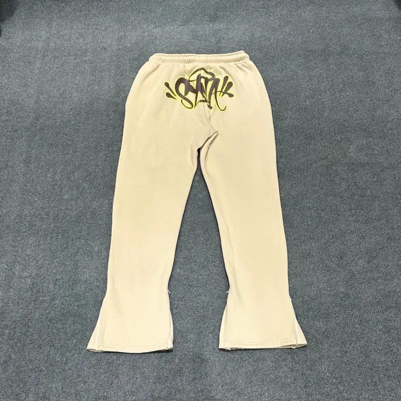 Sp5der Graffiti Logo Sweatpants Flared Cuff