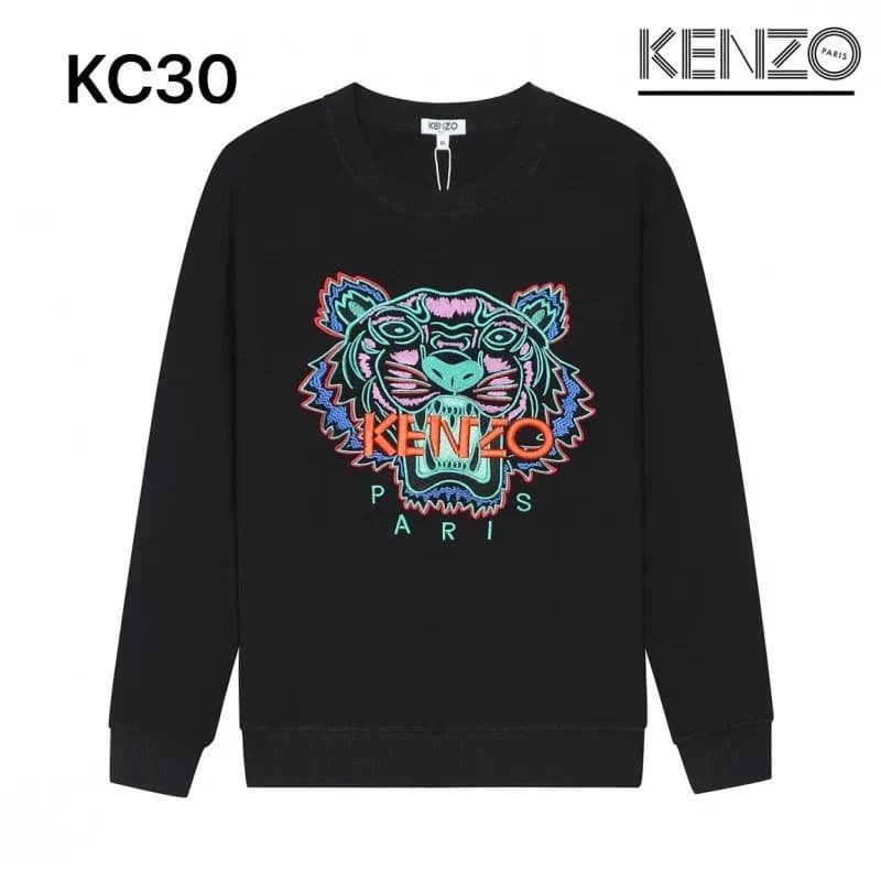 Kenzo Tiger Sweatshirt Neon Embroidered