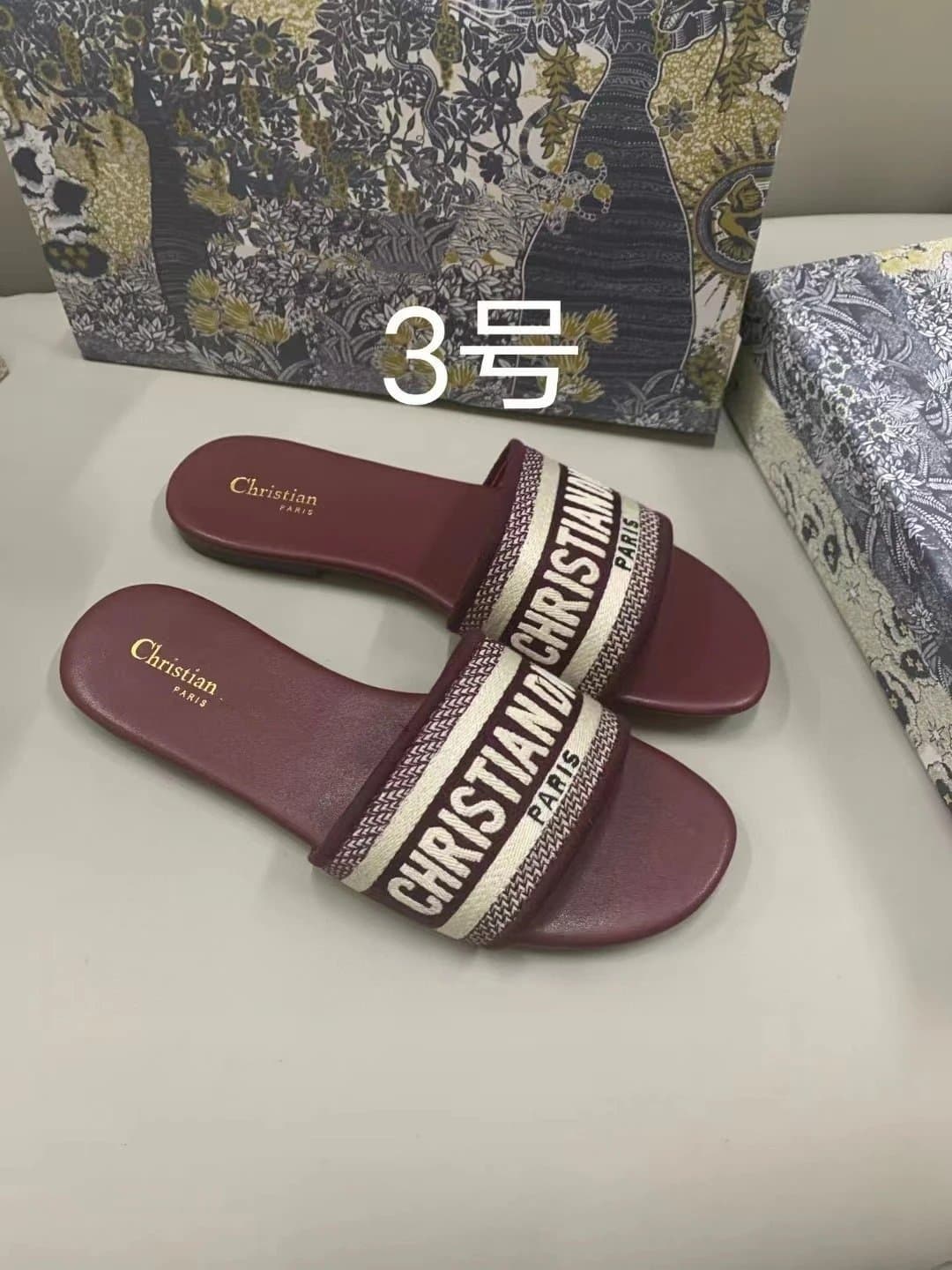 Dior Slide Sandal Oblique Logo Strap