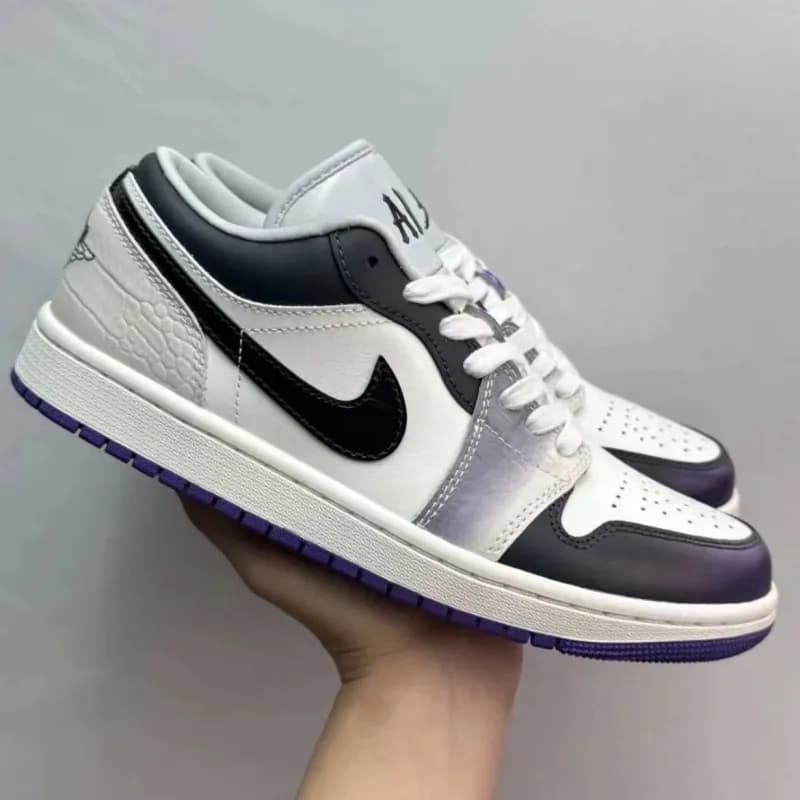 Nike Dunk Low Metallic Silver — 高版本 白黑紫
