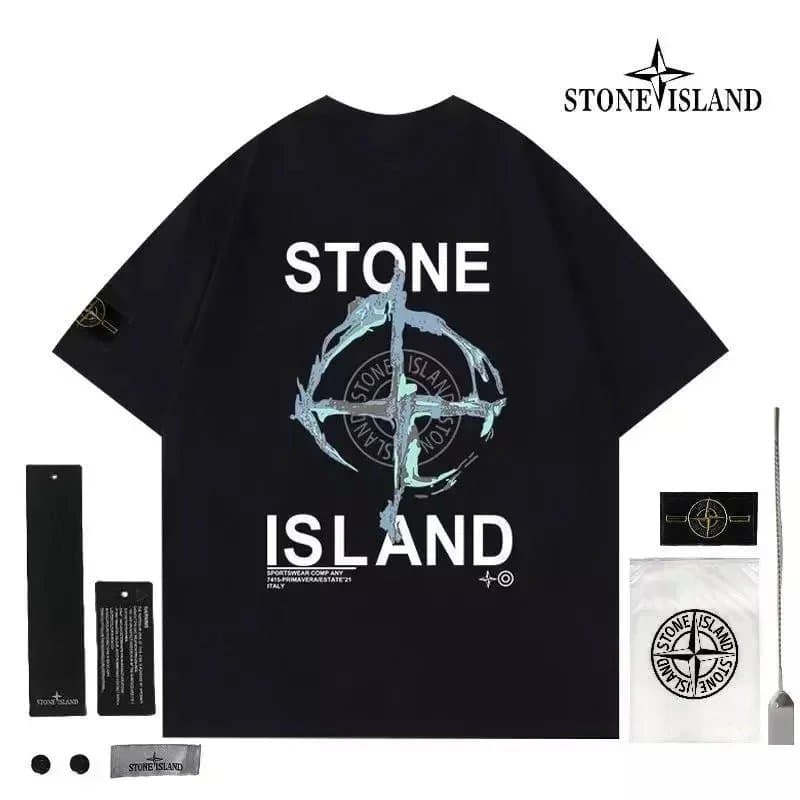 Stone Island T-Shirt Compass Logo Patch — 34