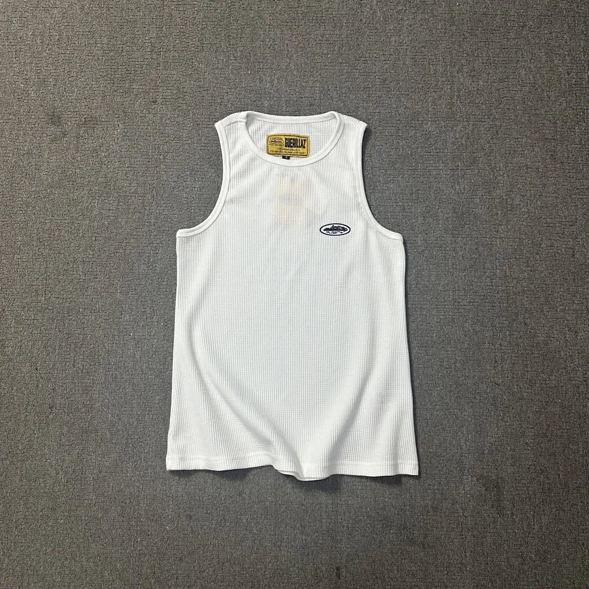 Gucci Ribbed Tank Top Oval Logo — 761 白色刺绣【男款】