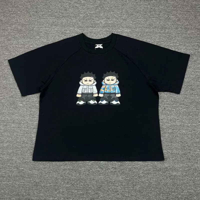 Sp5der Graphic Raglan Tee Two Characters Print