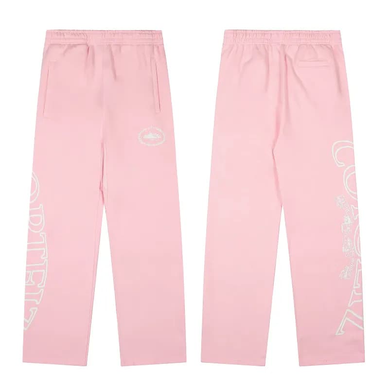 Corteiz Track Pants Embroidered Logo — 651粉色