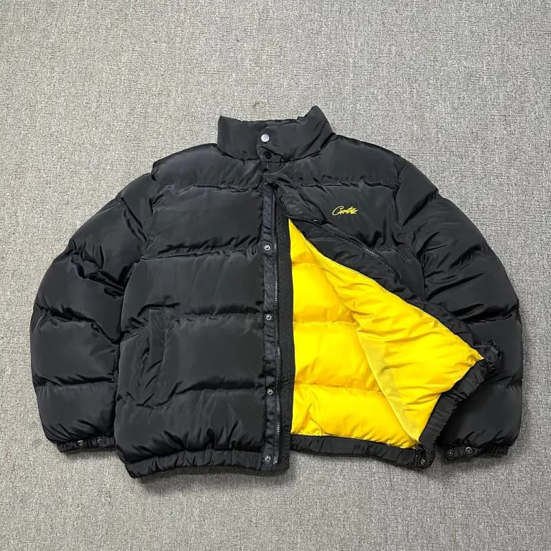 Canada Goose Puffer Jacket Oval Logo — 黑黄