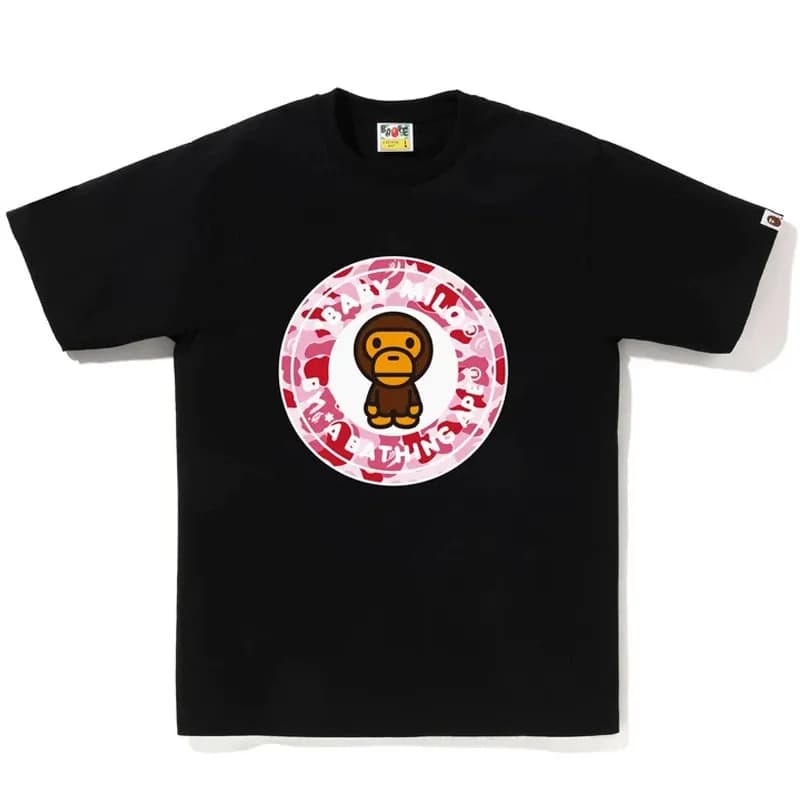 BAPE Graphic Tee Pink Camo Ape Head