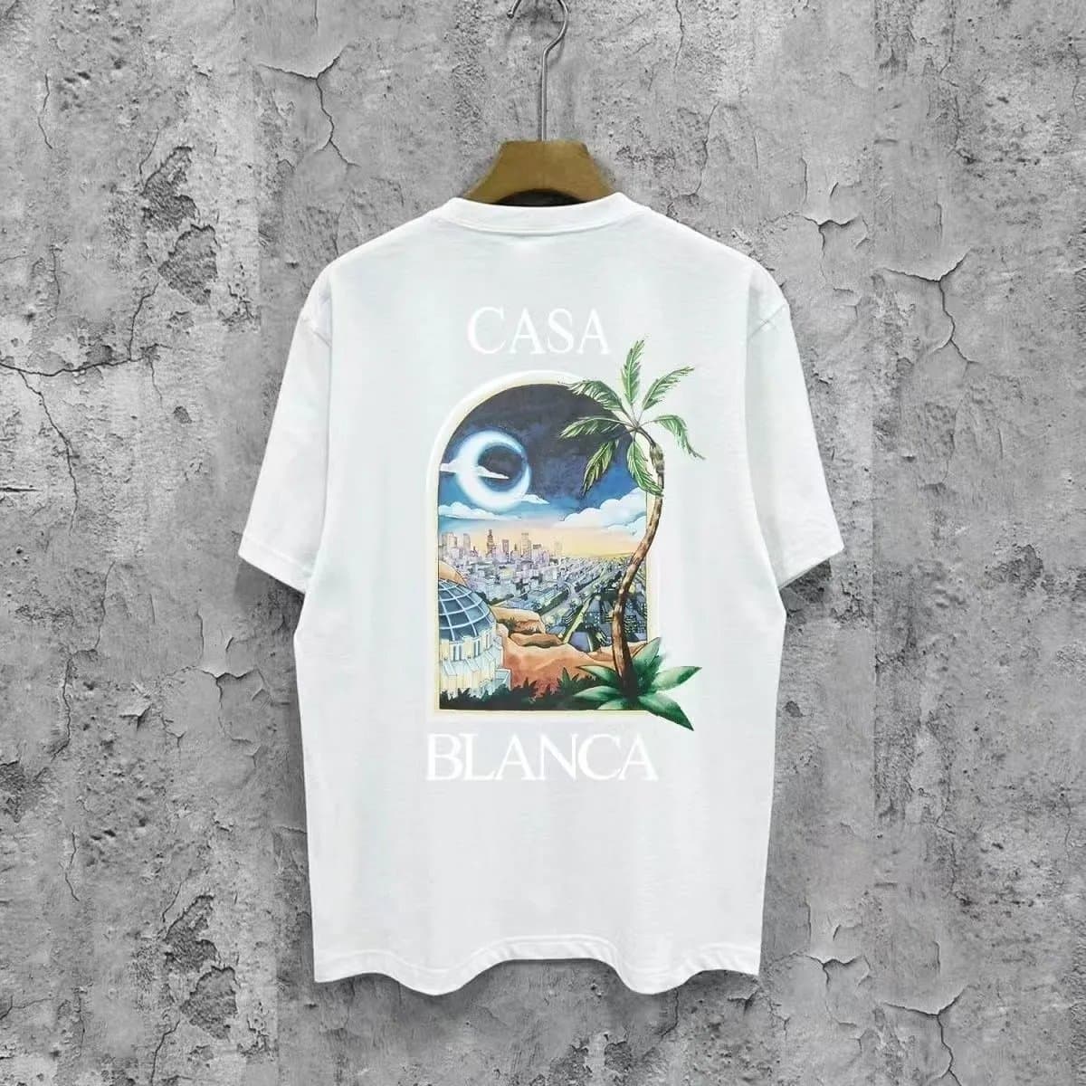 Casablanca Graphic Tee Casa Blanca Palm Print