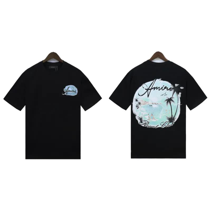 Amiri Graphic Tee Eagle Flame Print — 2213 black