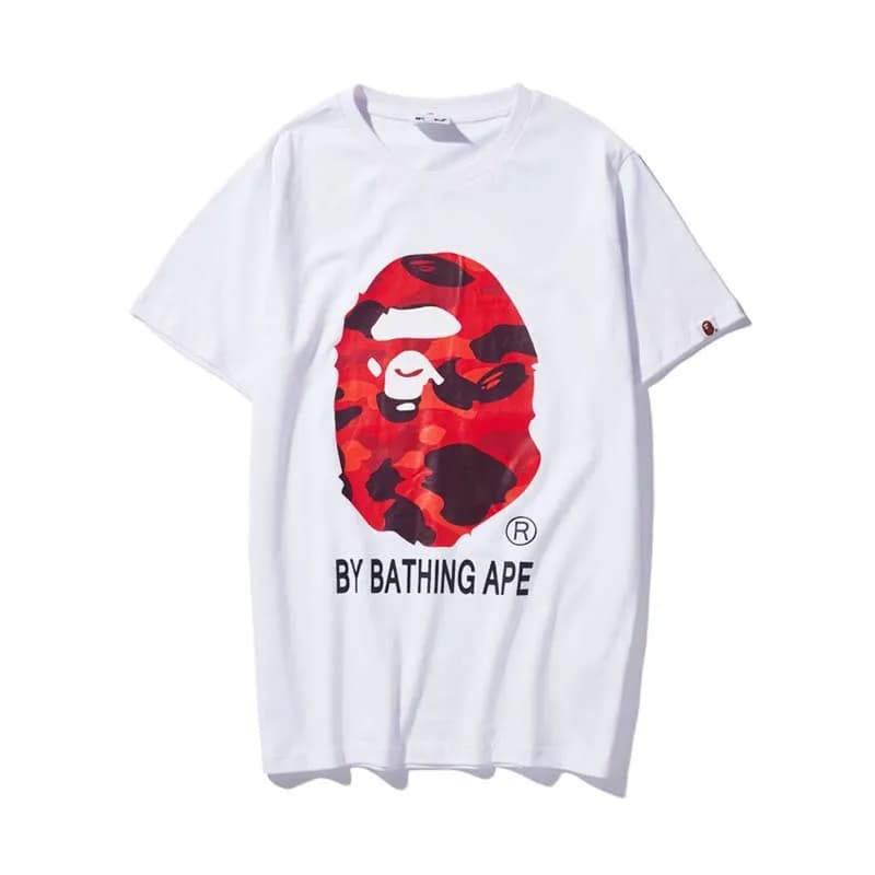 BAPE Camo Ape Head Tee Red Camo