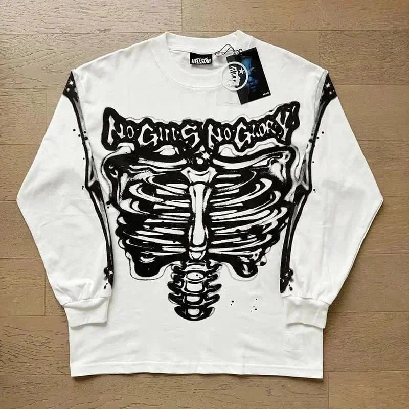 Hellstar Long Sleeve Tee Distressed Logo — B9