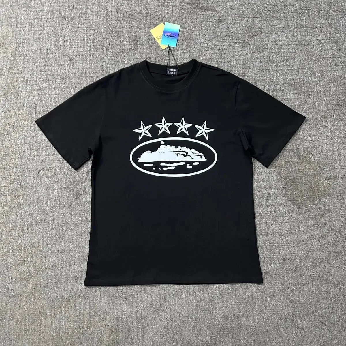 Sp5der Graphic Tee Embroidered Logo — 3237黑色