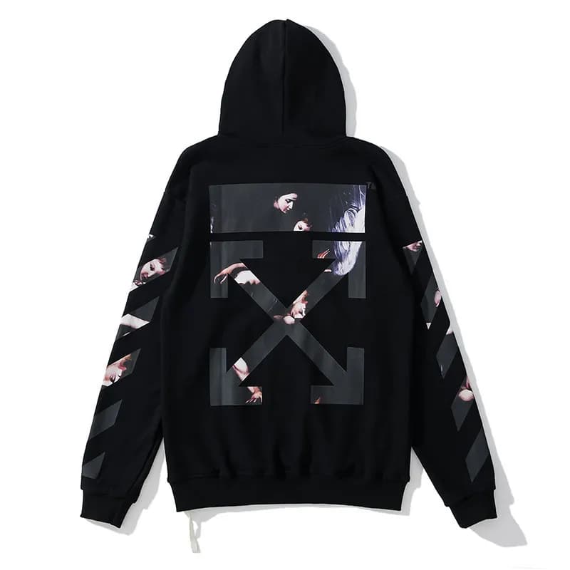 Off-White Zip-Up Hoodie Diptych Print