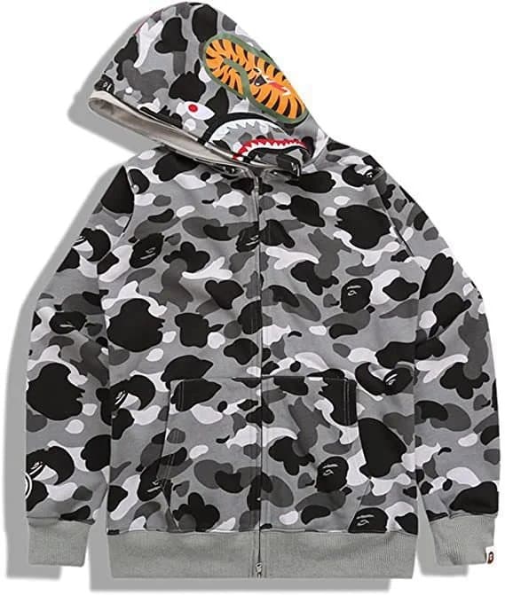 BAPE Shark Hoodie Split Camo — GHN23281DP