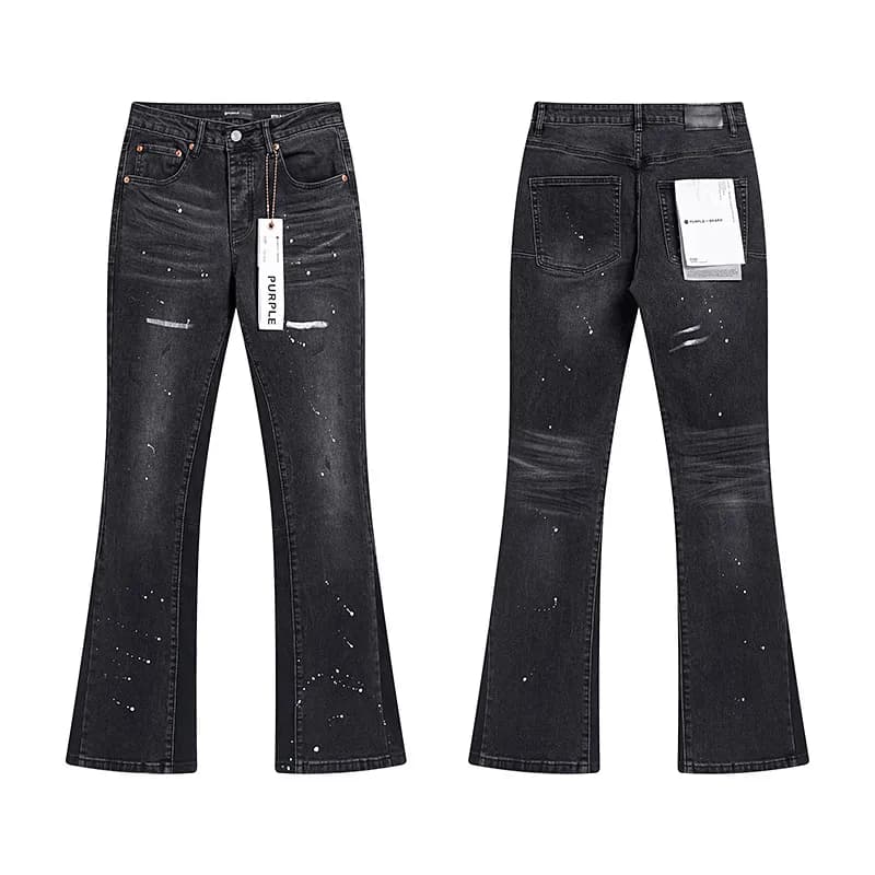 Denim Tears Distressed Straight Jeans Purple Tag — PU6009