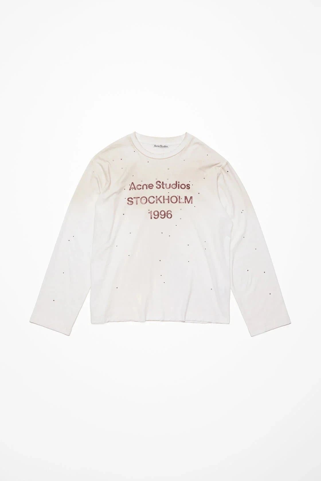 Acne Studios Zip-Up Track Jacket Embroidered Logo — 3296白烫钻