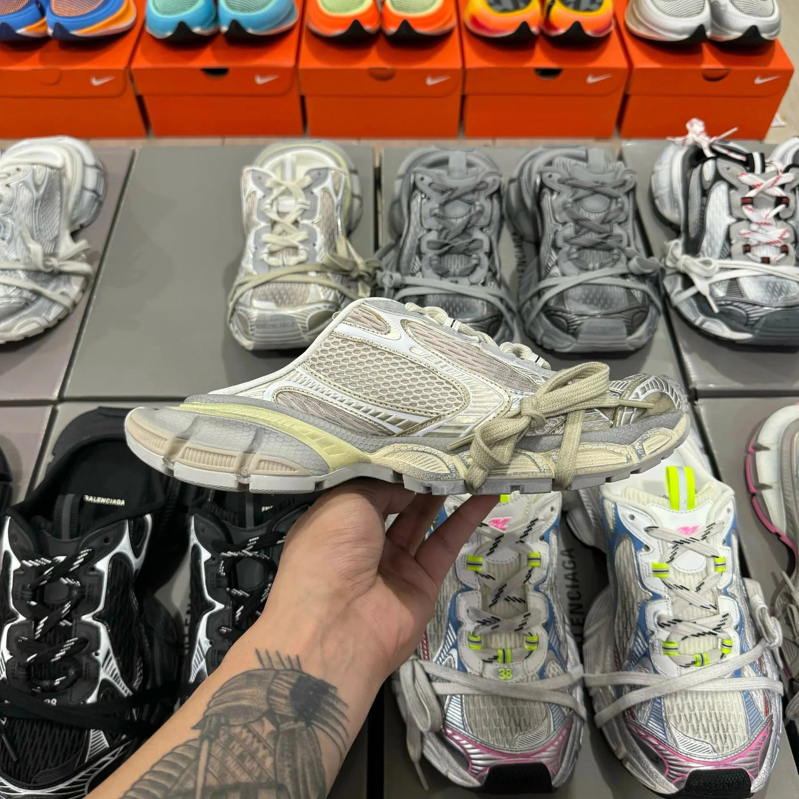 Balenciaga Triple S Silver Mesh
