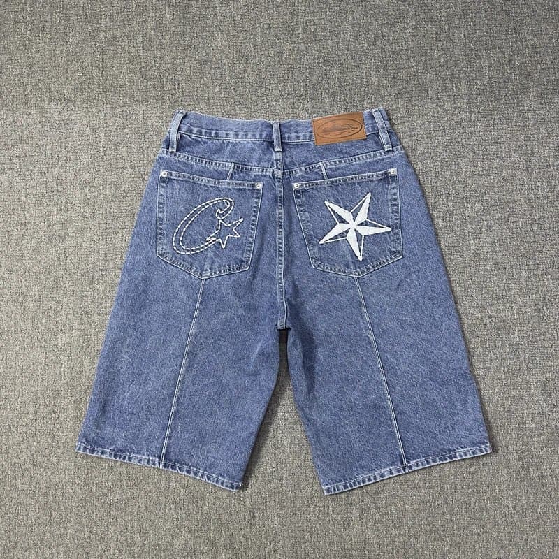Palace Denim Jacket C Star Embroidery — 蓝色牛仔短裤