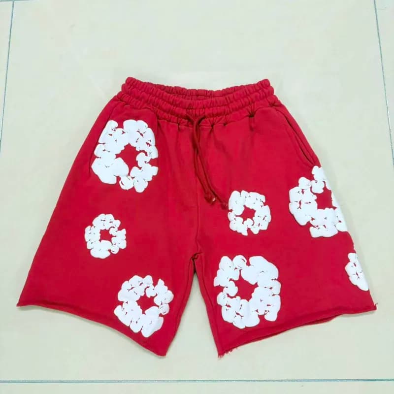 Balenciaga Flower-Print Shorts Cloud Flower Appliqué