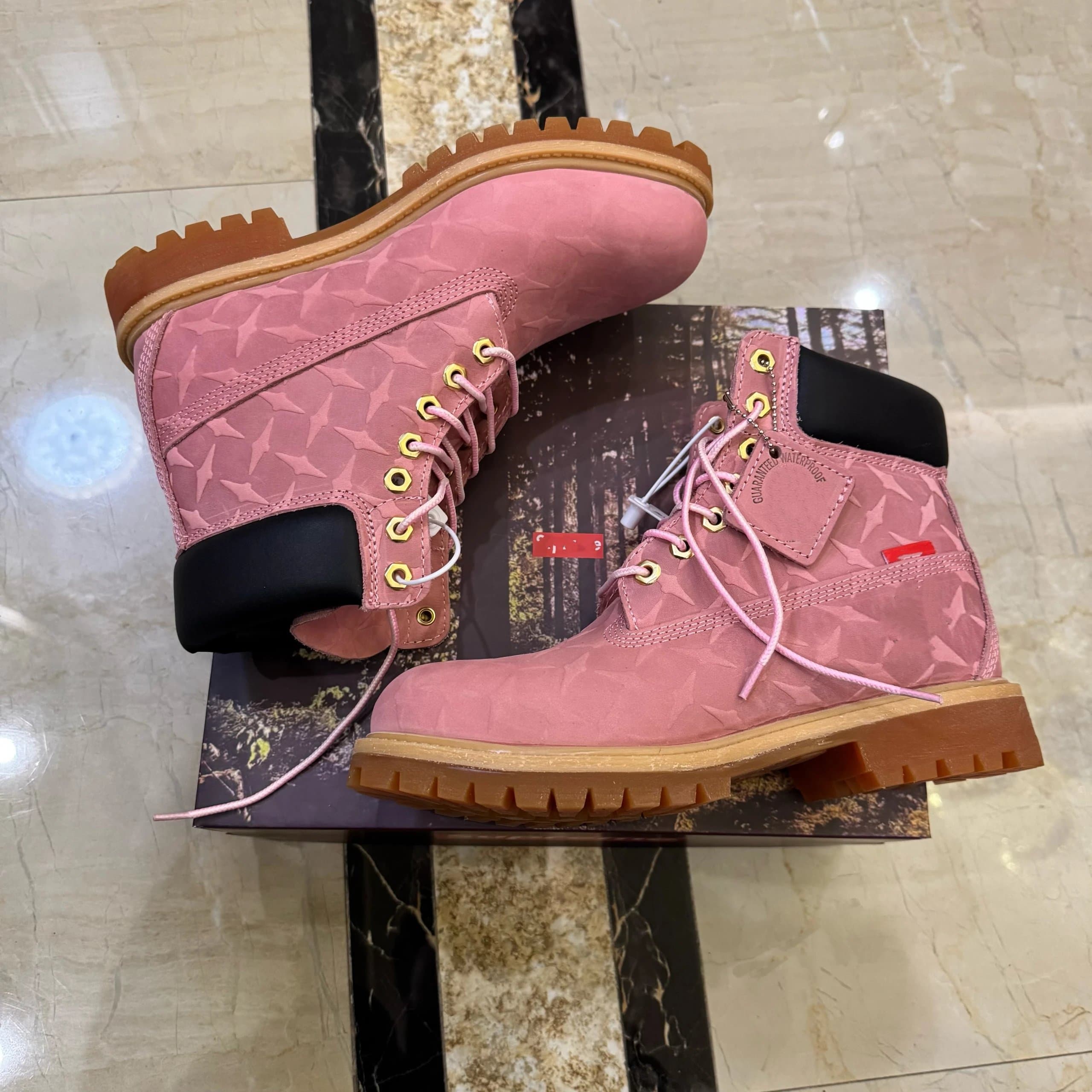 Timberland 6-Inch Premium Boot Embossed Star Print