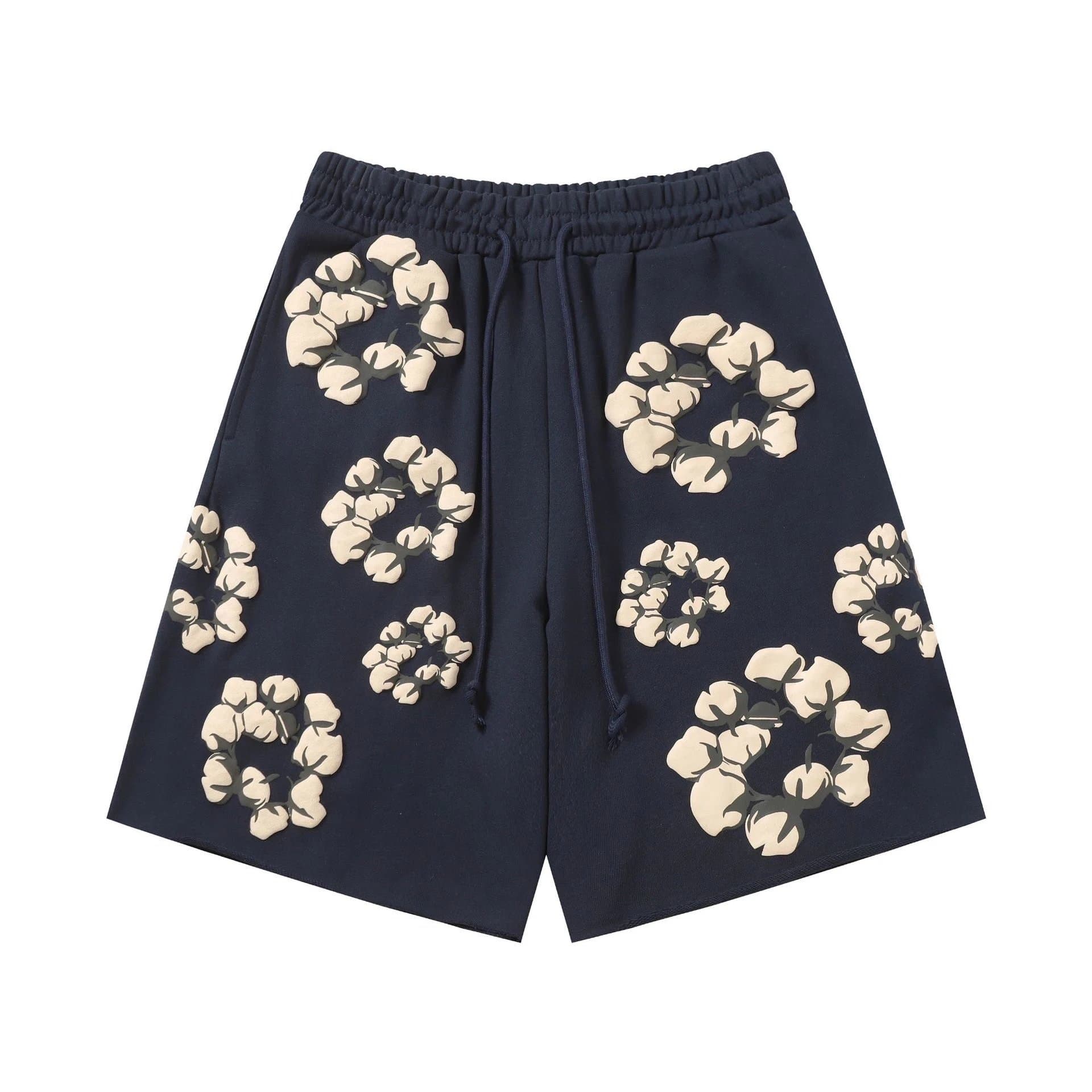 Denim Tears Cotton Flower Shorts Cotton Boll Print