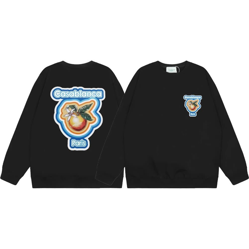 Casablanca Cotton Sweatshirt Orange Blossom Graphic